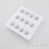CELESTIAL MULTI MARQUISE CUT CZ FLOWER POLISH 316L SURGICAL STEEL L-SHAPE NOSE RING BOX